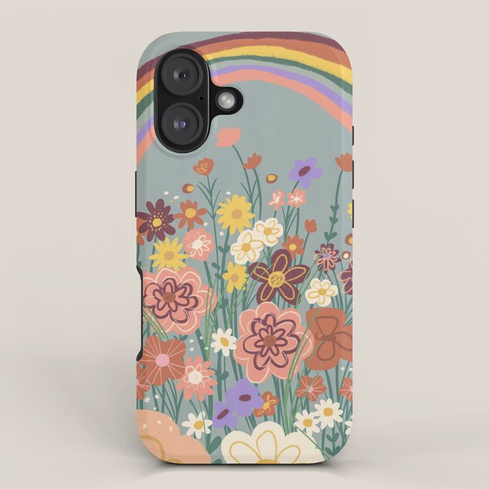 Retro meadow iPhone Case Gallery Image 1