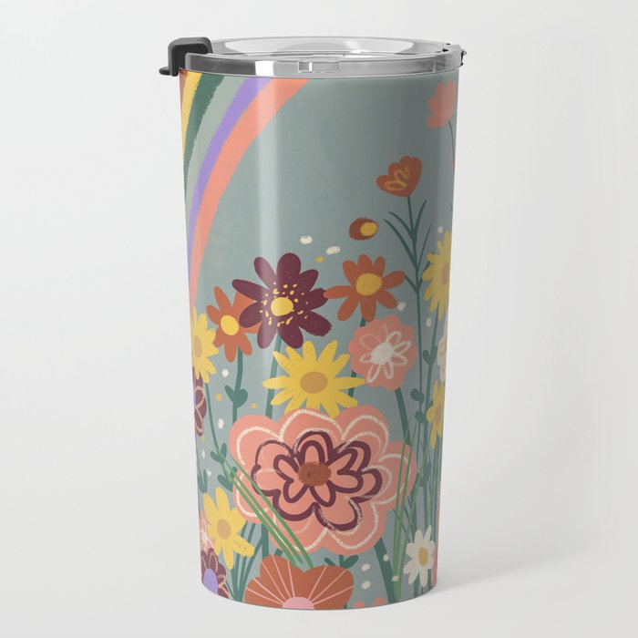 Retro meadow Travel Mug Gallery Image 3
