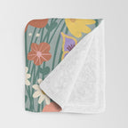 Retro meadow Throw Blanket Gallery Image 3