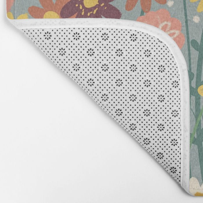 Retro meadow Bath Mat Gallery Image 2