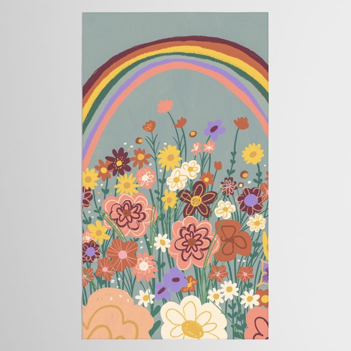 Retro meadow Tablecloth Gallery Image 2