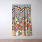 Retro meadow Window Curtain Gallery Image 3