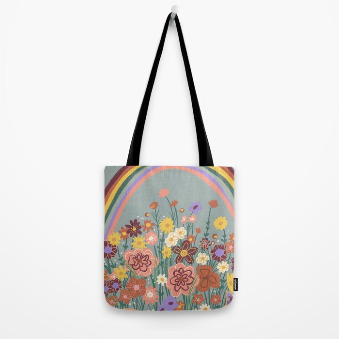 Retro meadow Tote Bag Gallery Image 2