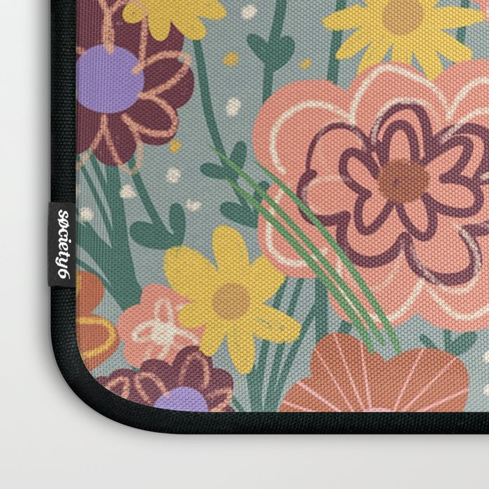 Retro meadow Laptop Sleeve Gallery Image 3
