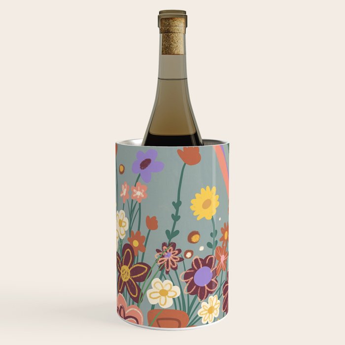 Retro meadow Wine Chiller Gallery Image 3