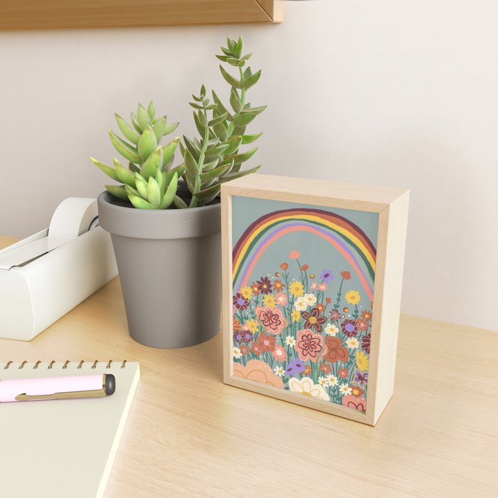 Retro meadow Mini Art Print Gallery Image 2