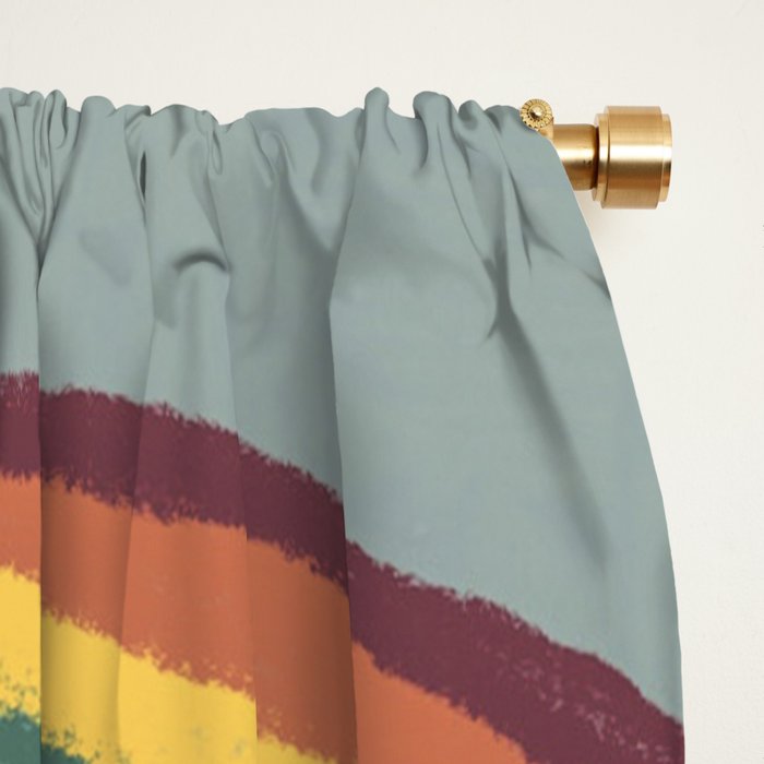 Retro meadow Window Curtain Gallery Image 2