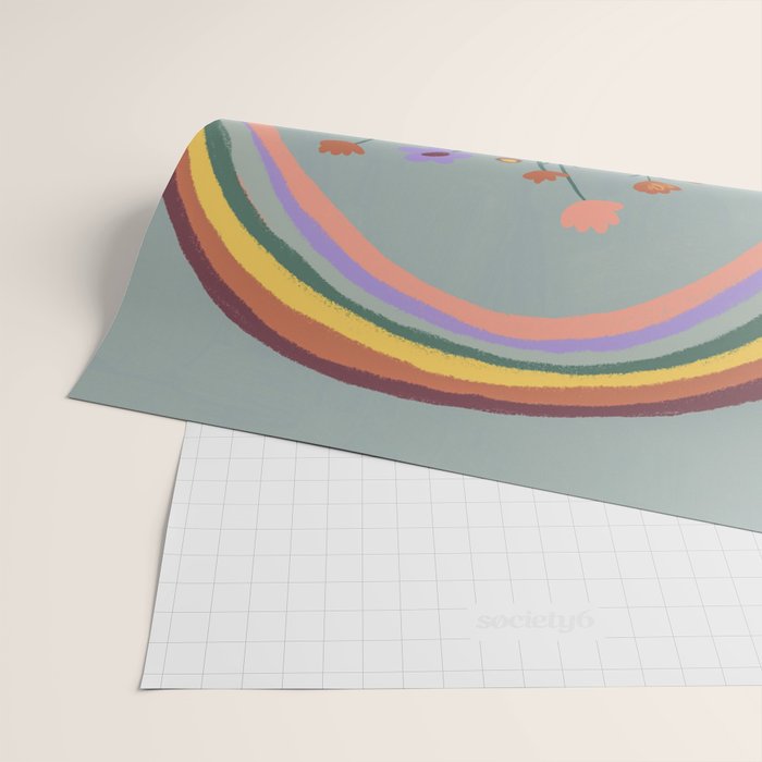 Retro meadow Wrapping Paper Gallery Image 2
