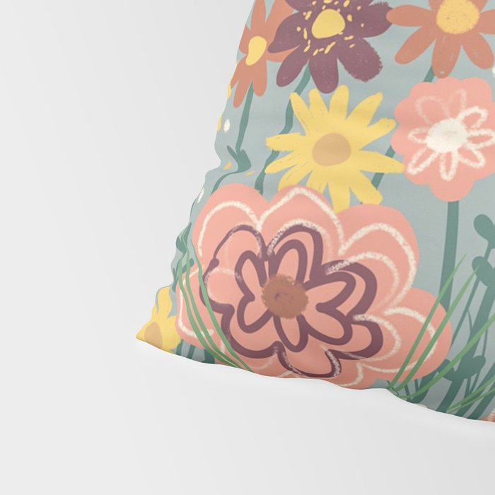 Retro meadow Pillow Sham Gallery Image 4