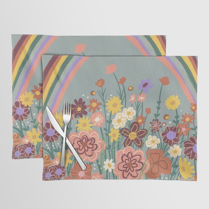 Retro meadow Placemat Gallery Image 1