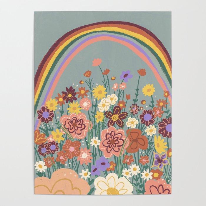 Retro meadow Poster Gallery Image 1