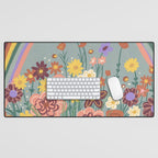 Retro meadow Desk Mat Gallery Image 1