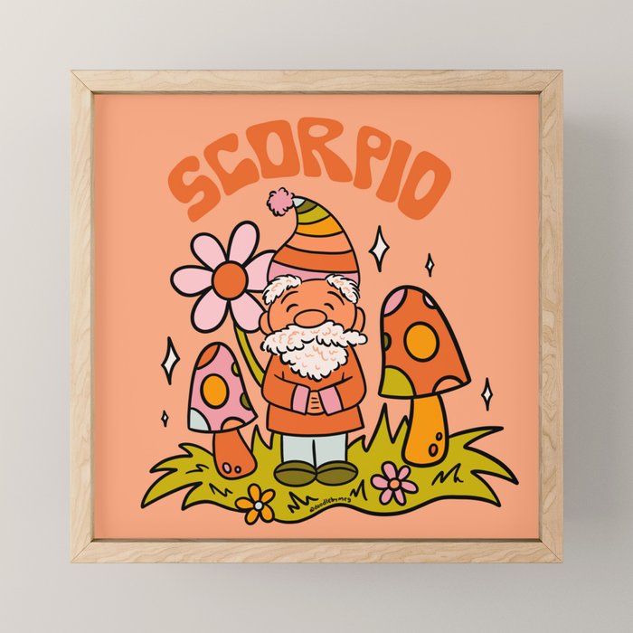 Scorpio Gnome Mini Art Print Gallery Image 1