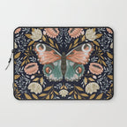 William Morris Inspired Butterfly Pattern - Midnight Garden Laptop Sleeve Gallery Image 1