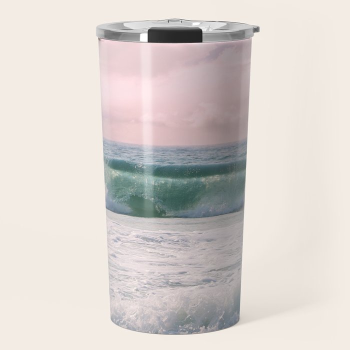 Tropical Beach Wave Roll Travel Mug Gallery Image 1