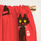Fitz - Hungry hungry cat (and unfortunate mouse) Window Curtain Gallery Image 2