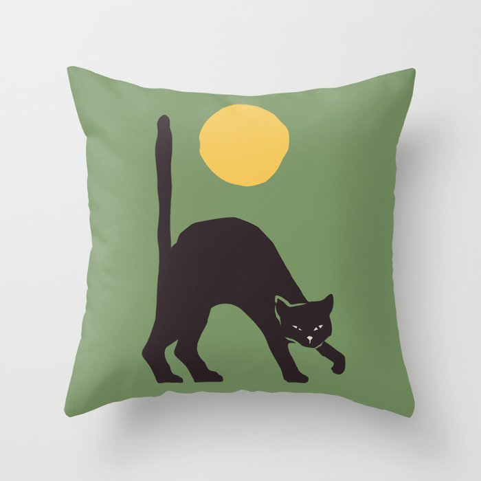 Angry Cat Throw Pillow Gallery Image 1