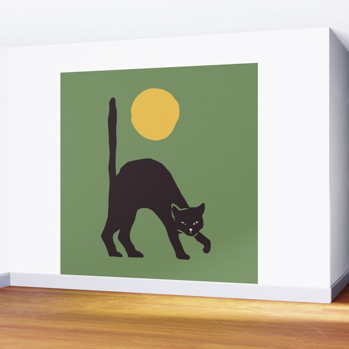 Angry Cat Wall Mural Gallery Image 2