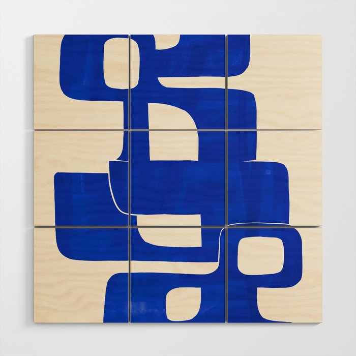 Modern Abstract Shapes 102 Wood Wall Art Gallery Image 1