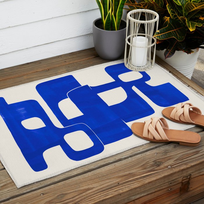 Modern Abstract Shapes 102 Outdoor Rug Gallery Image 2