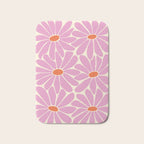 Big Daisy - Groovy Flower - Pink and Orange Bath Mat Gallery Image 1