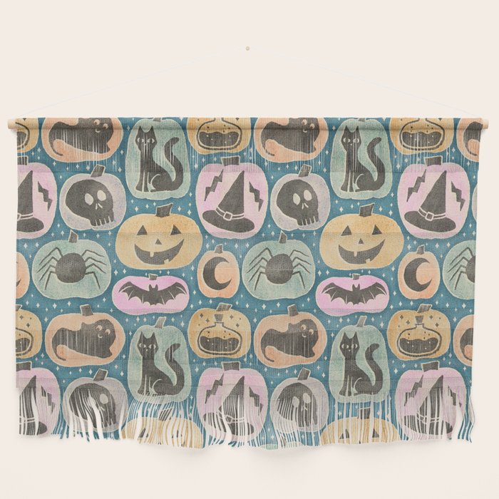 Halloween Pumpkins - dusky pastel  Wall Hanging Gallery Image 1