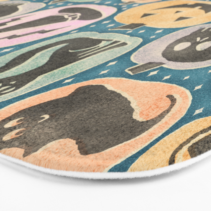 Halloween Pumpkins - dusky pastel  Bath Mat Gallery Image 3