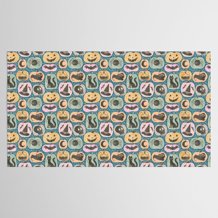 Halloween Pumpkins - dusky pastel  Tablecloth Gallery Image 2