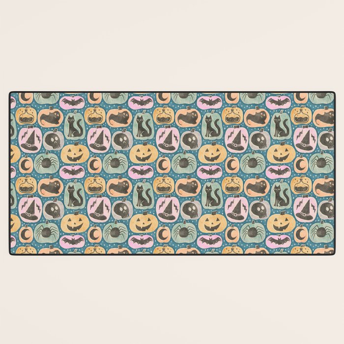 Halloween Pumpkins - dusky pastel  Desk Mat Gallery Image 3