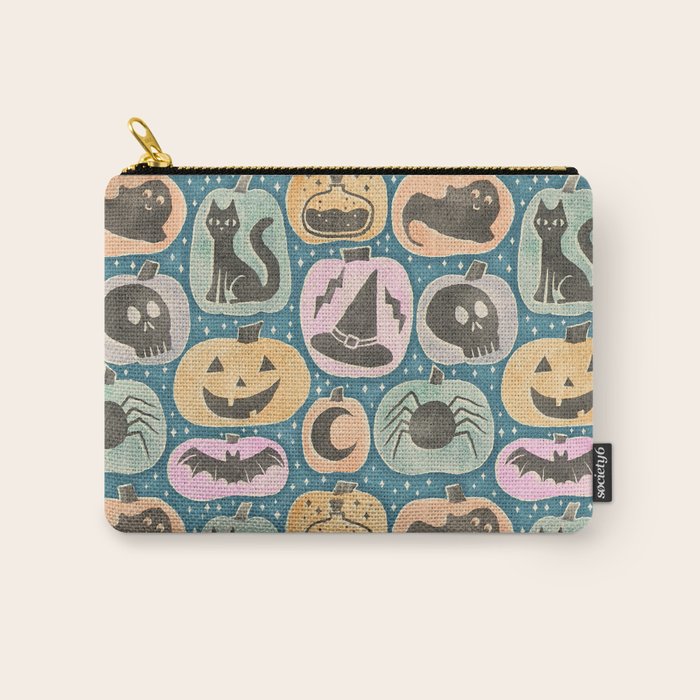 Halloween Pumpkins - dusky pastel  Carry All Pouch Gallery Image 1