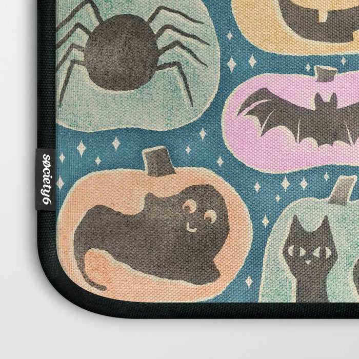 Halloween Pumpkins - dusky pastel  Laptop Sleeve Gallery Image 3