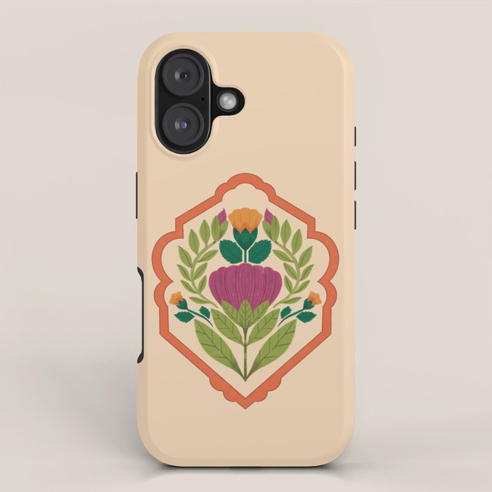 Vintage Pressed Flower Illustration iPhone Case Gallery Image 1
