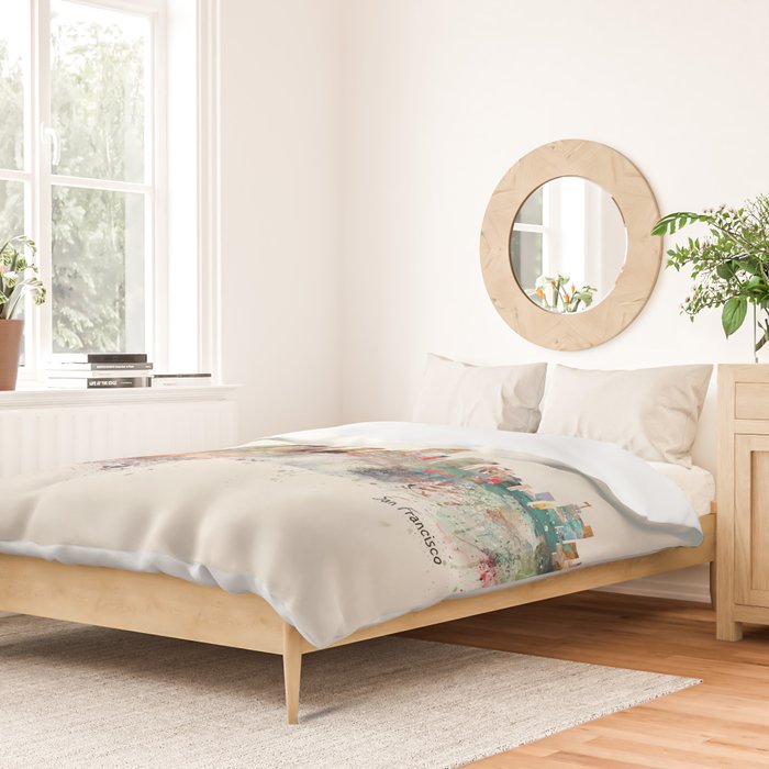 san francisco skyline Duvet Cover Gallery Image 2