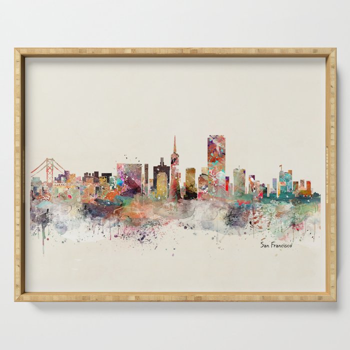 san francisco skyline Serving Tray Gallery Image 1