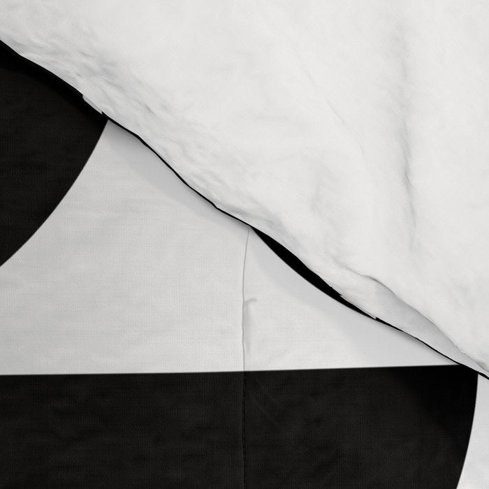 Mid Century Modern Geometric 04 Black Comforter Gallery Image 4