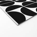 Mid Century Modern Geometric 04 Black Welcome Mat Gallery Image 2