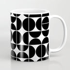 Mid Century Modern Geometric 04 Black Coffee Mug Gallery Image 1