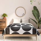 Mid Century Modern Geometric 04 Black Comforter Gallery Image 3