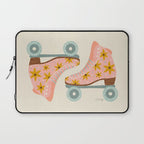 Retro Roller Skates - Blush & Mint Palette Laptop Sleeve Gallery Image 1