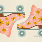 Retro Roller Skates - Blush & Mint Palette Coffee Mug Gallery Image 2