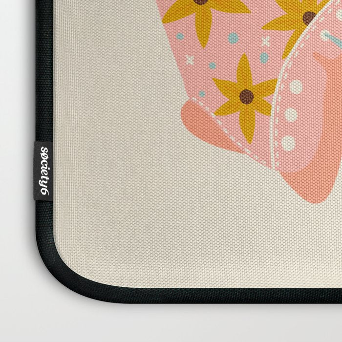 Retro Roller Skates - Blush & Mint Palette Laptop Sleeve Gallery Image 3