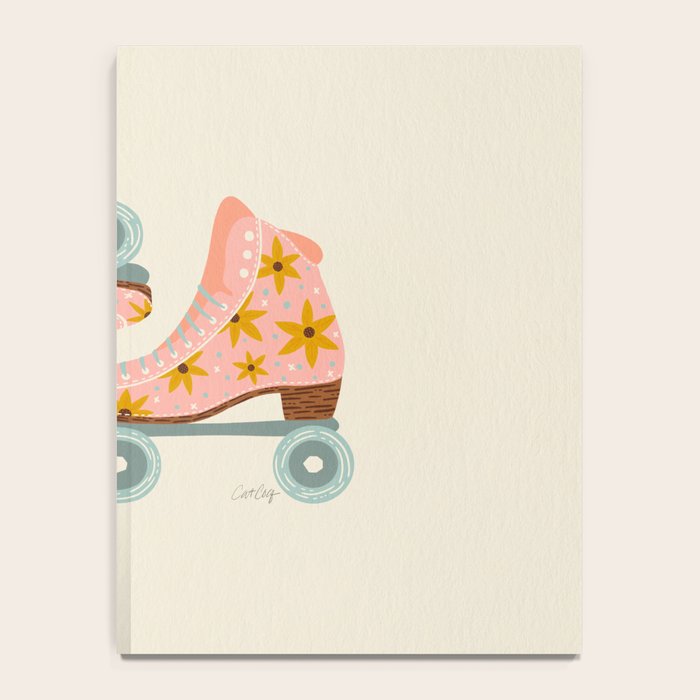 Retro Roller Skates - Blush & Mint Palette Notebook Gallery Image 4