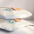 Retro Roller Skates - Blush & Mint Palette Pillow Sham Gallery Image 3