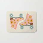 Retro Roller Skates - Blush & Mint Palette Bath Mat Gallery Image 1