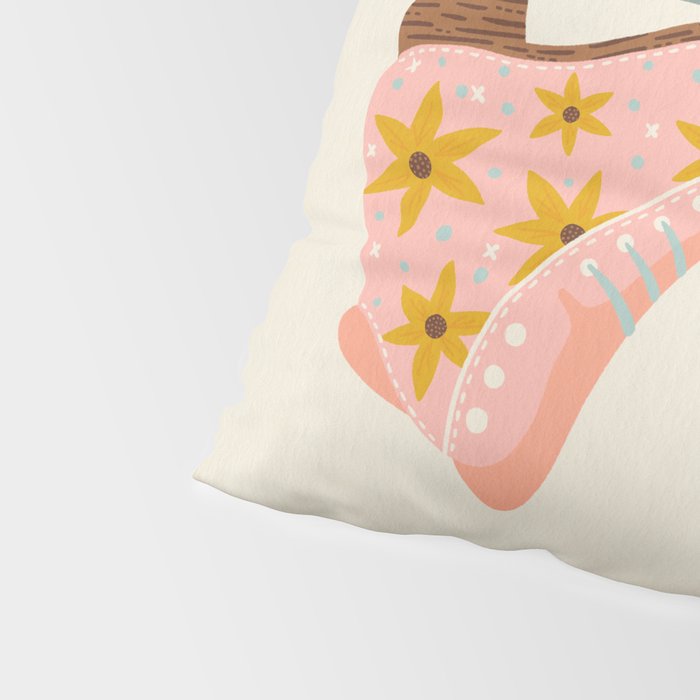 Retro Roller Skates - Blush & Mint Palette Pillow Sham Gallery Image 4