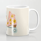 Retro Roller Skates - Blush & Mint Palette Coffee Mug Gallery Image 1