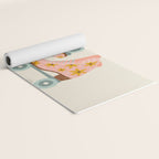 Retro Roller Skates - Blush & Mint Palette Yoga Mat Gallery Image 2