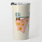 Retro Roller Skates - Blush & Mint Palette Travel Mug Gallery Image 3
