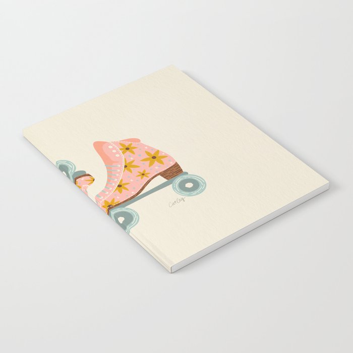 Retro Roller Skates - Blush & Mint Palette Notebook Gallery Image 1