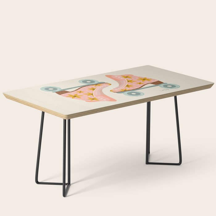 Retro Roller Skates - Blush & Mint Palette Coffee Table Gallery Image 1